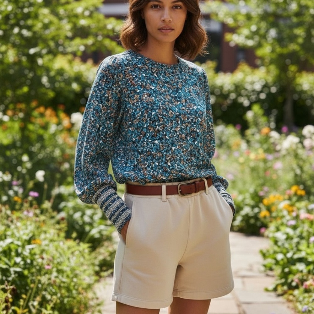 Ann Taylor Blue Floral Blouse